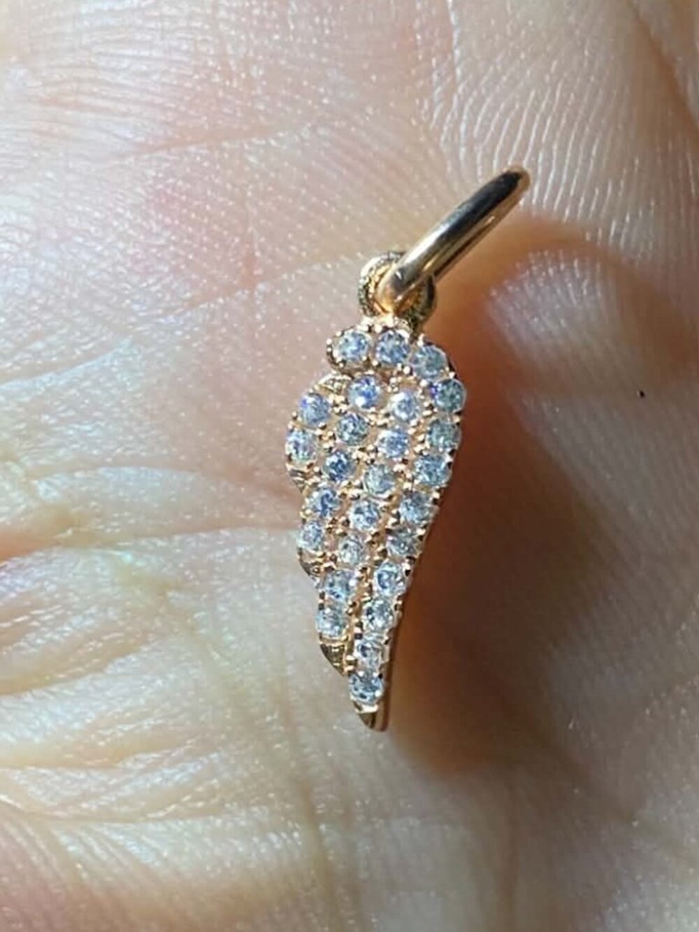 .925 Rose Gold Dainty Angel Wing Protection Spiritual Faith